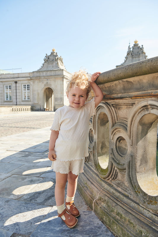 Copenhagen Colors Summer Pointelle Shorts - Cream