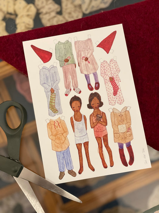 Tall Hat Tales Påklædningsdukker no3 til udklip A5