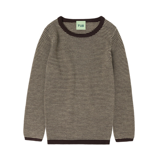 FUB Rib Blouse - Merino - Mocca/Wheat