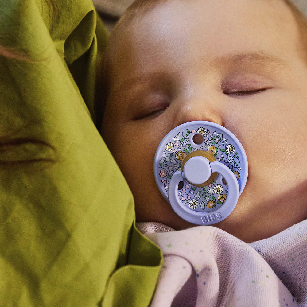 BIBS x Liberty Pacifier Colour 2-pak Oscar Meadow Latex Size 2 - Ivory Mix