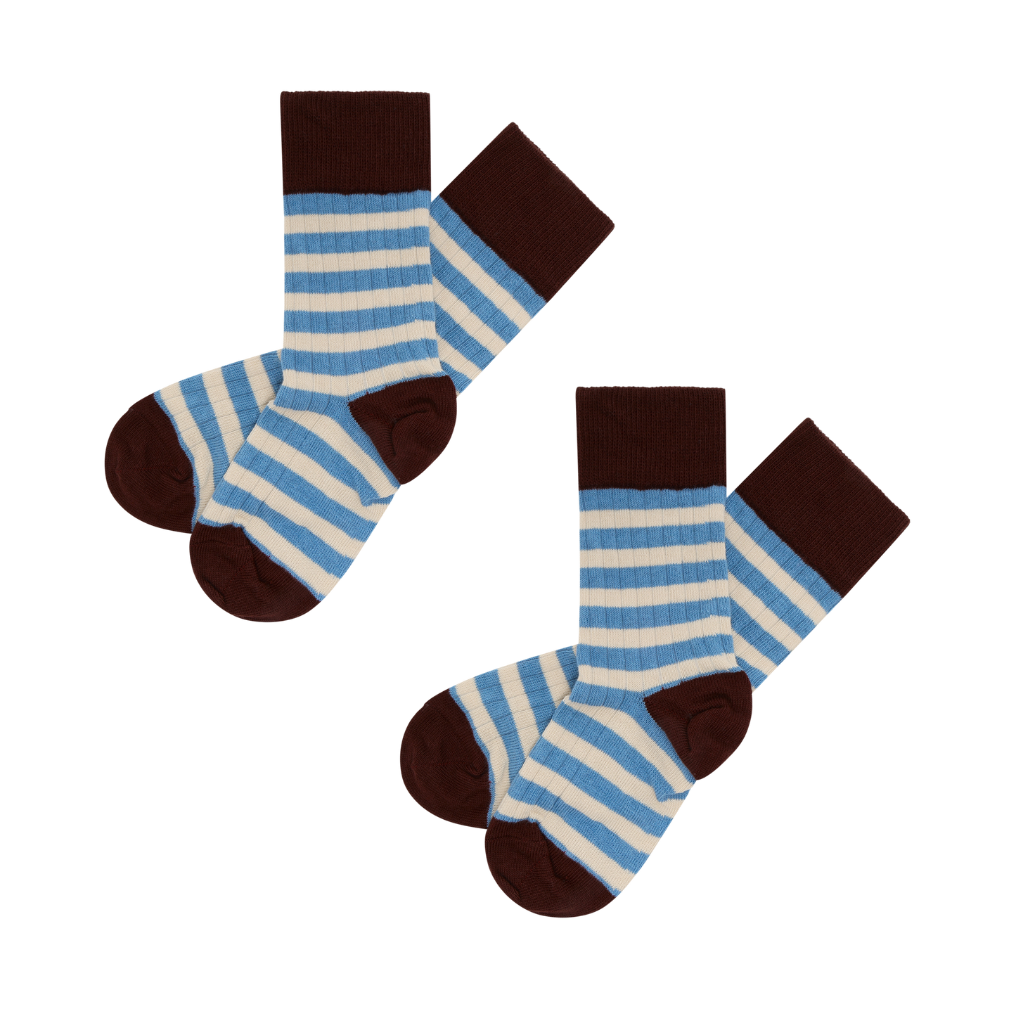 FUB Stribede Sokker - Sea/Maroon