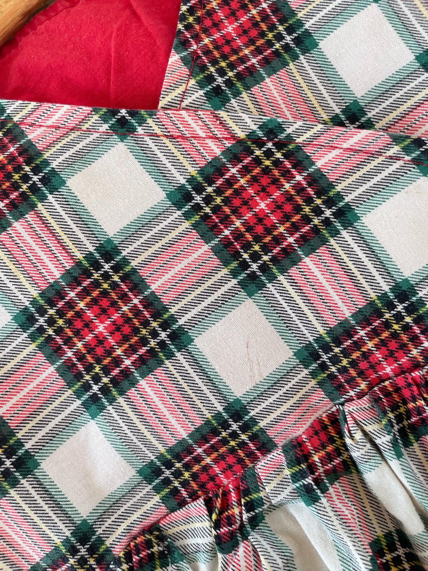 Håndsyet ternet kjole str. 2 år