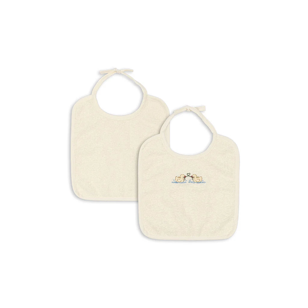 Fanga Fontana Figo 2-pak Terry Bibs - Antique White