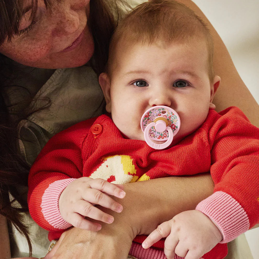 BIBS x Liberty Pacifier Colour 2-pak Oscar Meadow Latex Size 2 - Petal Mix