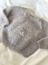 Håndstrikket Bamse sweater - Merino str. 3-6 mdr