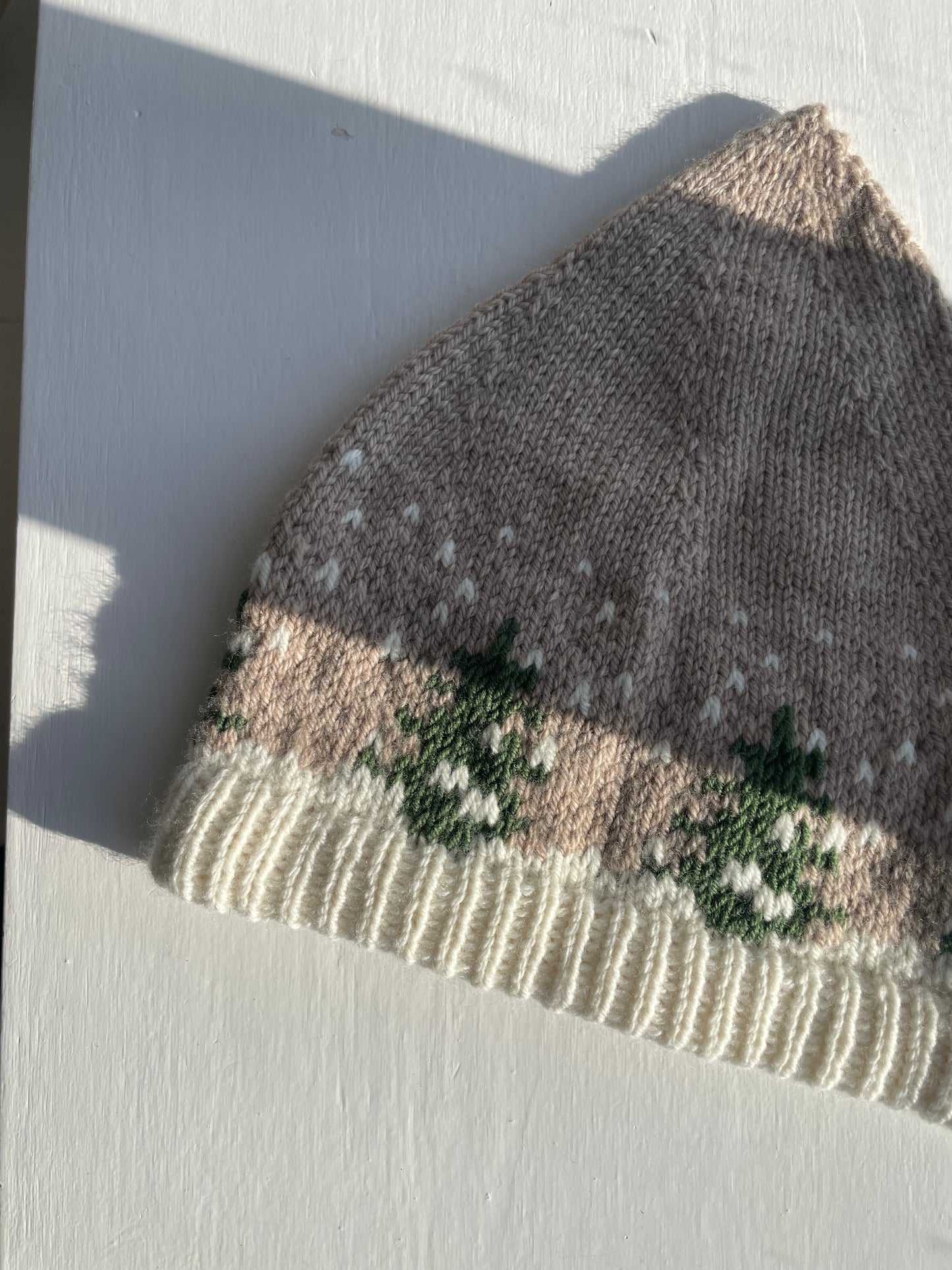 Håndstrikket sæt med 3 dele, Merino str. 86-92