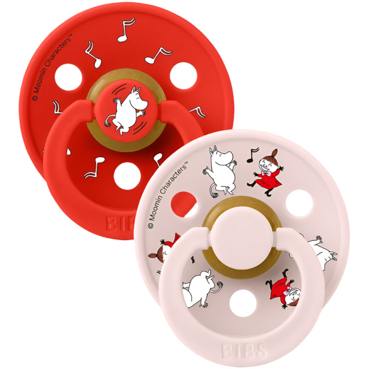 Bibs X Moomin 2-pak sutter Latex Size 2 - Candy Apple Mix