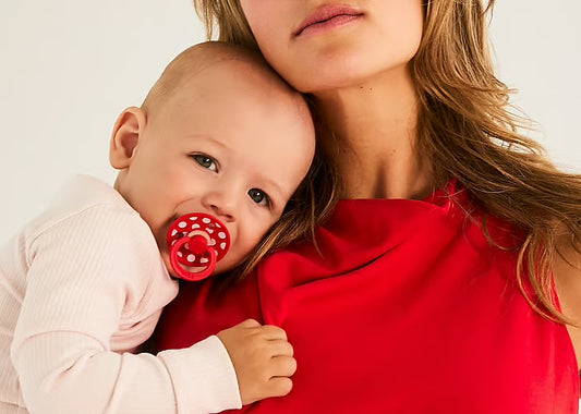 Bibs Studio Polka 2-pak sutter Latex Size 2 - Blossom/Candy Apple