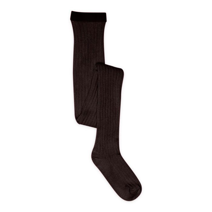 STRØMPEBUKSER I RIB BOMULD - DARK BROWN
