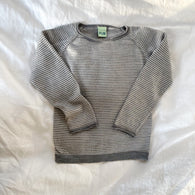 FUB gråstribet sweater, uld str. 18-24 mdr