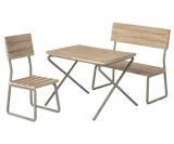 Maileg Miniature havesæt - Bord med stol & bænk