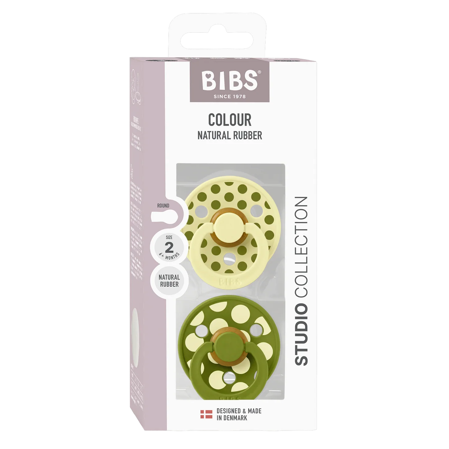 Bibs Polka Dots 2-pak sutter Latex Size 2 - Polka - Luna/Wasabi