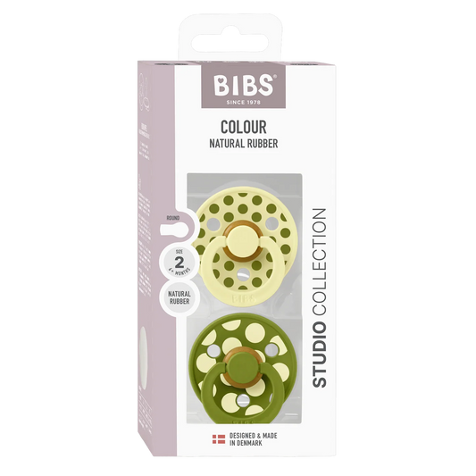 Bibs Polka Dots 2-pak sutter Latex Size 2 - Polka - Luna/Wasabi