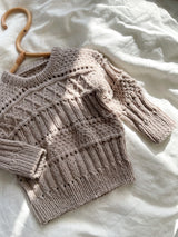 Håndstrikket Ingrid sweater, Merino str. 12-18 mdr