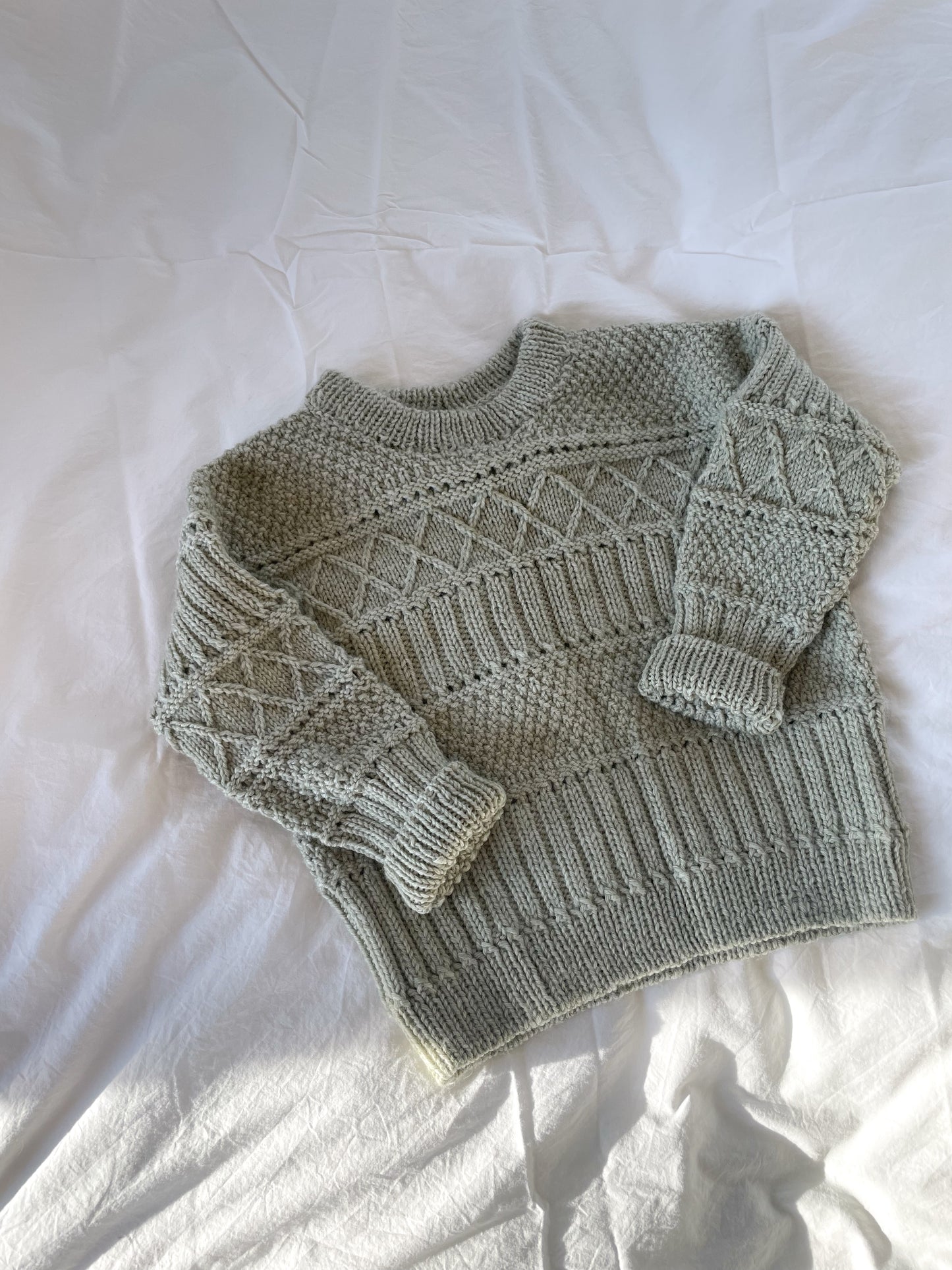 Håndstrikket Ingrid sweater - Merino str. 3-4 år