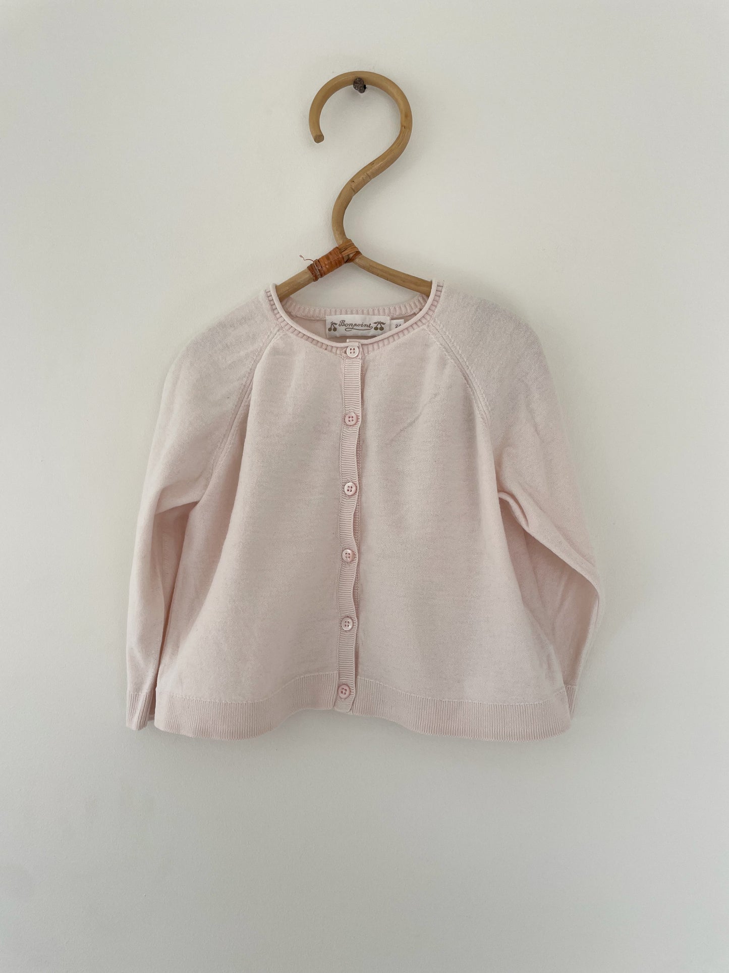 Bonpoint lyserød cardigan str. 12-18 mdr