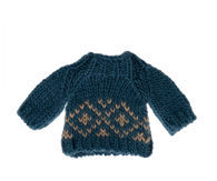 Maileg strikket sweater - Mor/Far mus - blå
