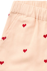 Copenhagen Colors Twill Heart Shorts - Dusty Rose