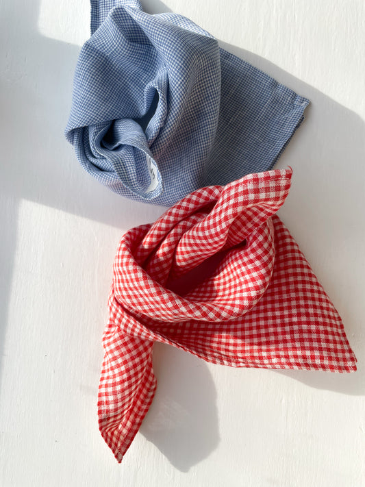 Lalaby Eddie tørklæde i hør - Pepita Check