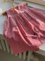 Vintage ternet kjole med fine detaljer str. 80