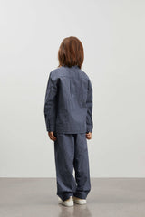 Skall Musling Lucca shirt - Blue/grey mini check