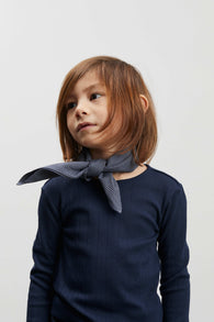 Skall Musling Sammy scarf - Blue/Grey mini check