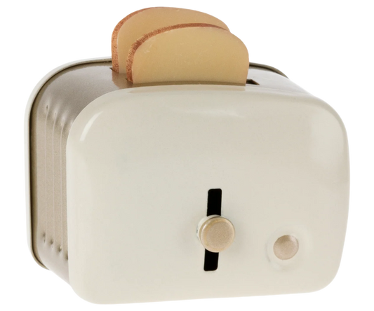 TOASTER MED BRØD MINIATURE - HVID