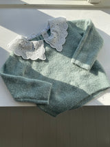 H&M strikbluse med fin krave str. 80