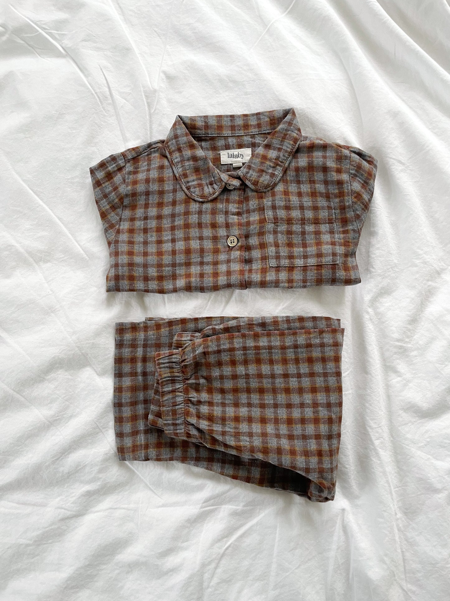 Lalaby ternet pyjamas - Grey Check - str. 2 år