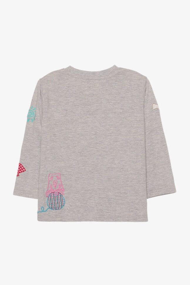 BILLIE MINI LANGÆRMET T-SHIRT - GREY