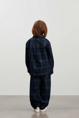 Skall Musling Charlie shirt - Dark navy check