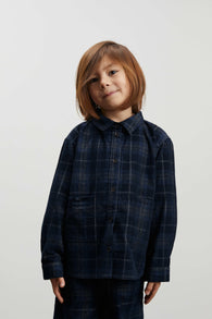 Skall Musling Charlie shirt - Dark navy check