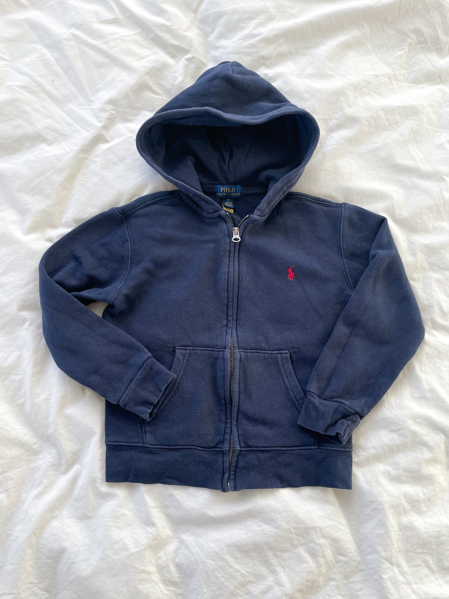 Polo Ralph Lauren hættetrøje navy str. 6 år