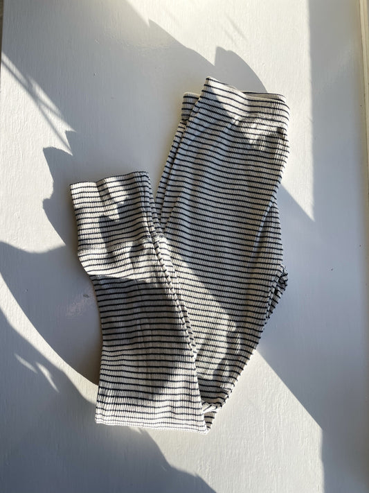 CARAMEL stribede leggings ecru/navy str. 4 år