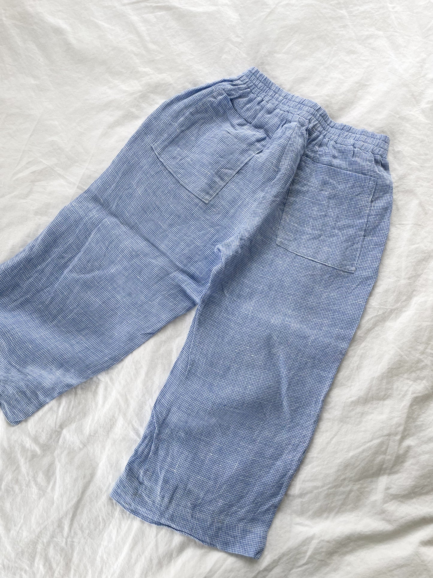 Lalaby Frankie bukser i hør - Pepita Check - str. 5 år