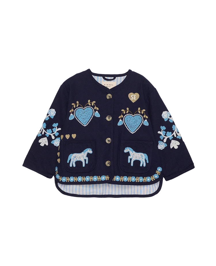 MAGGIE MINI JAKKE - NAVY HORSES