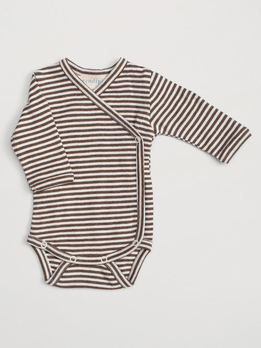 Serendipity Newborn wrap bodystocking, Chestnut/Ecru