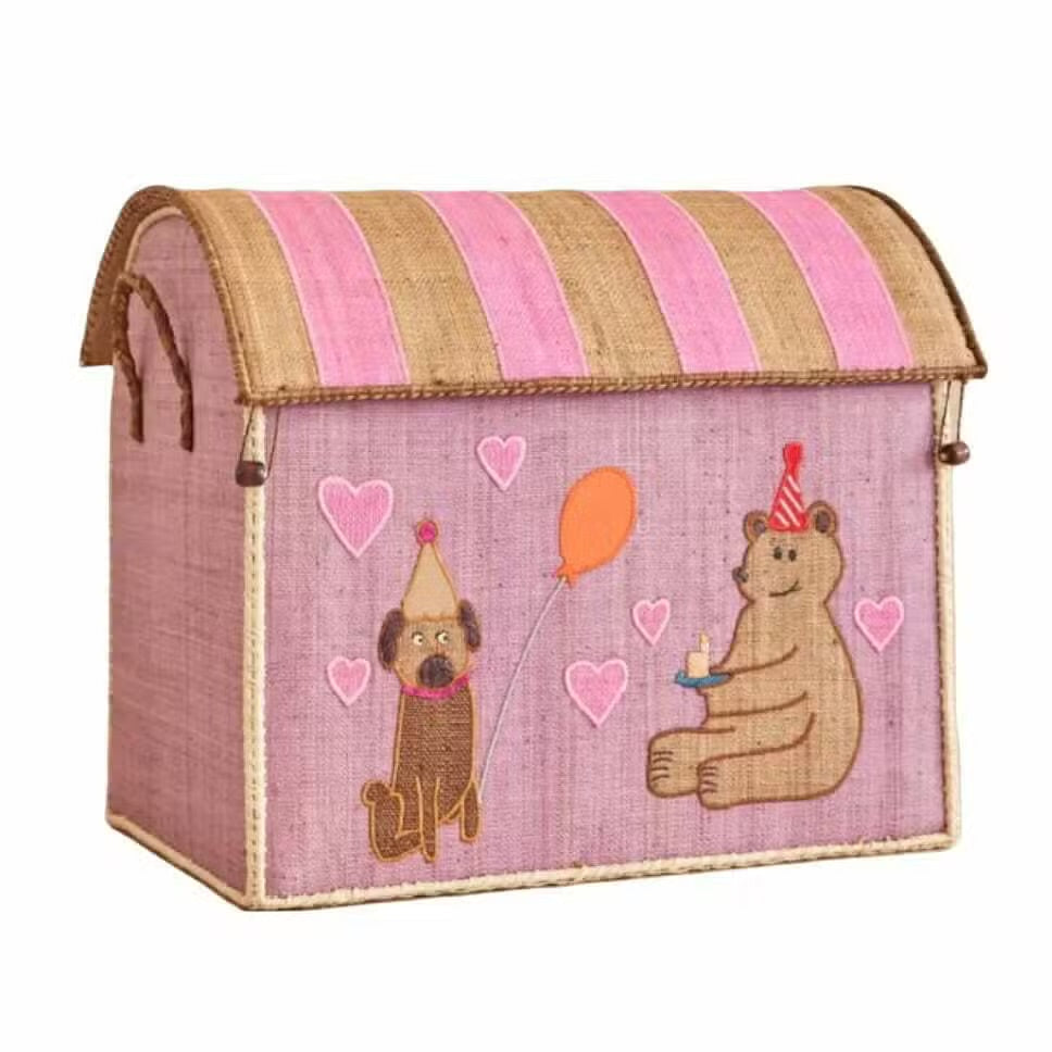 Rice Raffia Opbevaringshus Stor - Party Theme