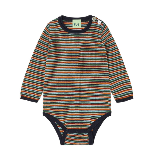 FUB Baby Rib Bodystocking - Merino - Multi Stripe