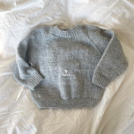 Håndstrikket Bamse sweater - Merino str. 2 år