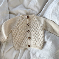 NY Håndstrikket smock cardigan str. 3-6 mdr