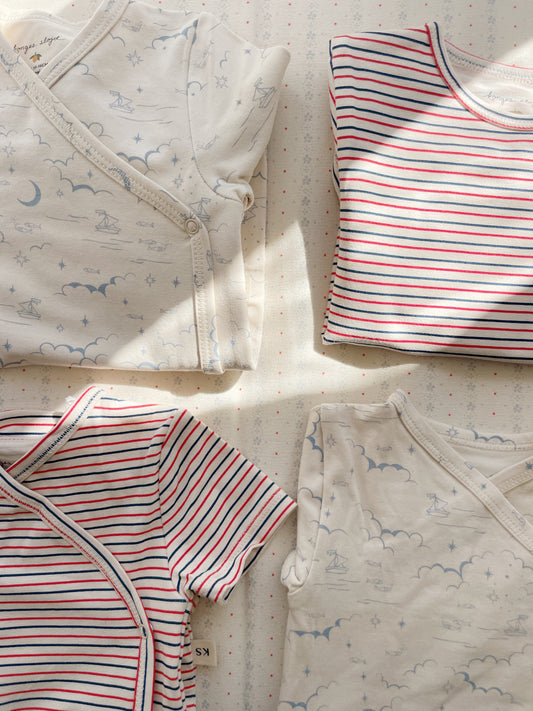 Konges Sløjd Basic Newborn Onesie - Cielo Marino