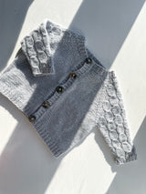 Håndstrikket cardigan, Merino str. nyfødt