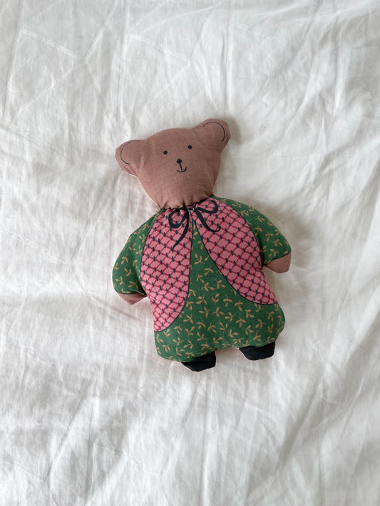 Vintage bamse med smukt print