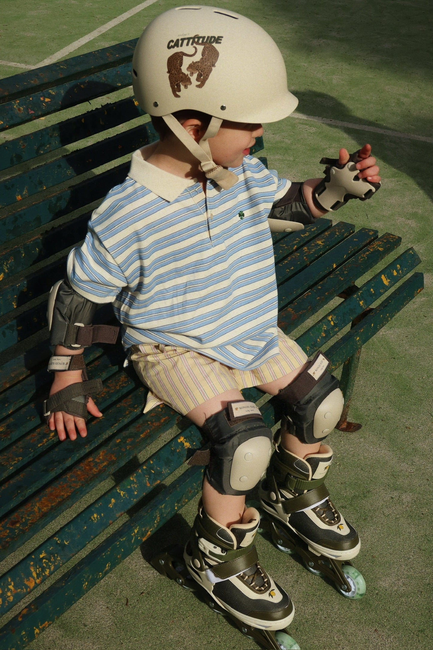 Konges Sløjd Spotty kortærmet Polo - Stripe Ciel