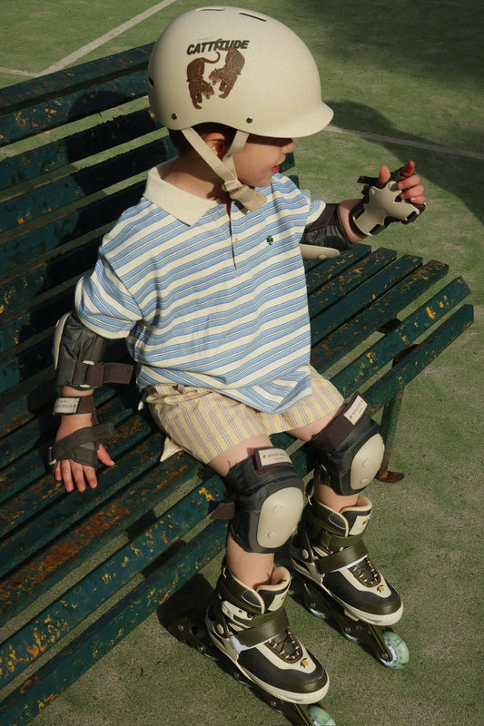 Konges Sløjd Spotty kortærmet Polo - Stripe Ciel