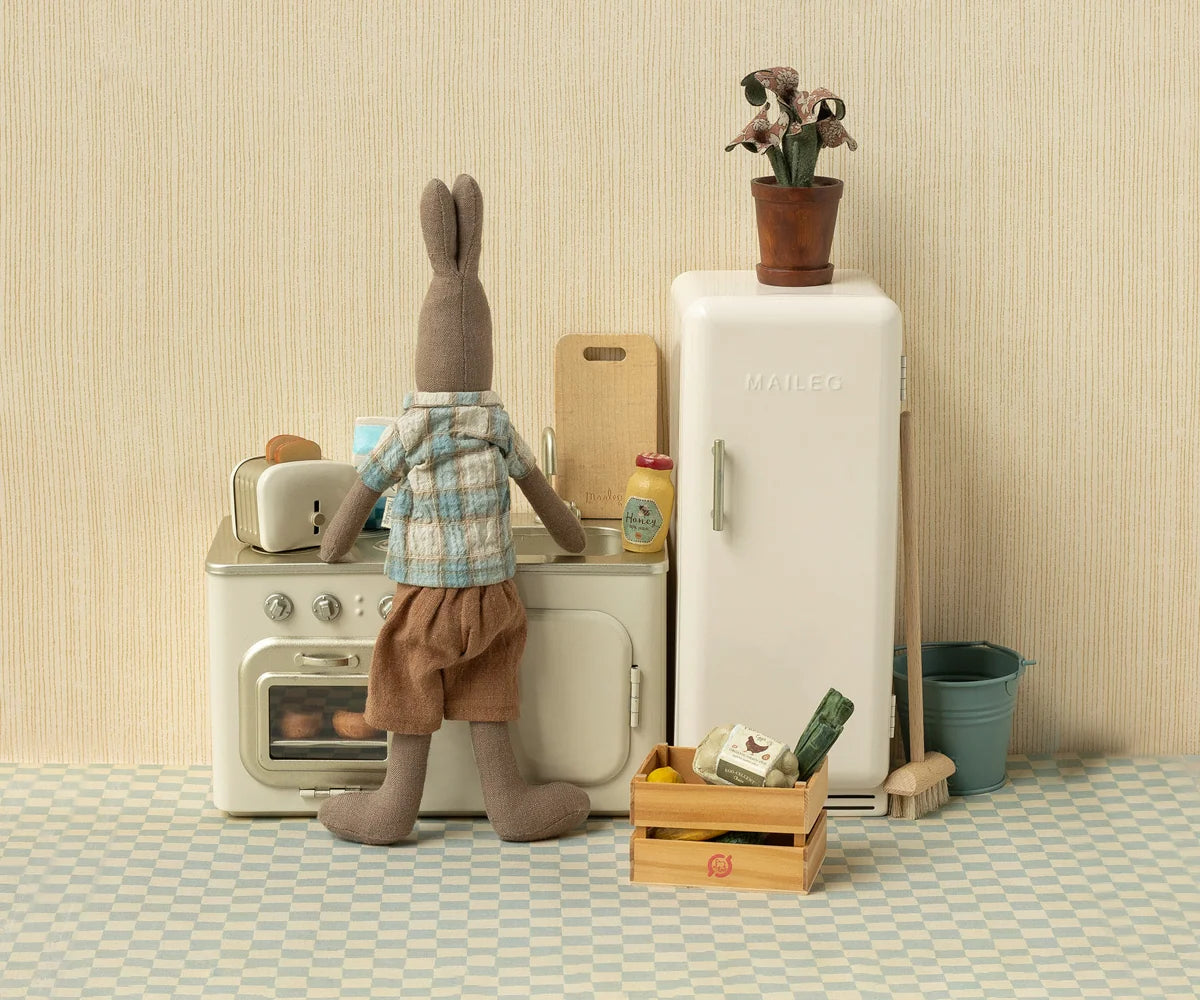 TOASTER MED BRØD MINIATURE - HVID