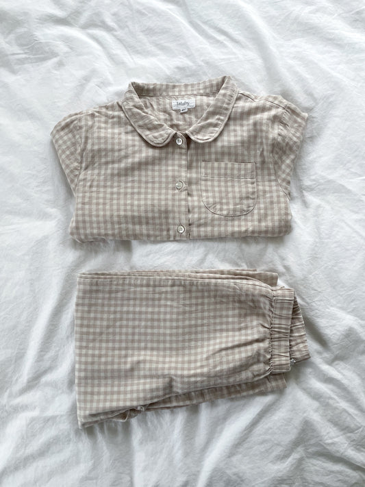 Lalaby ternet pyjamas - beige - str. 5 år