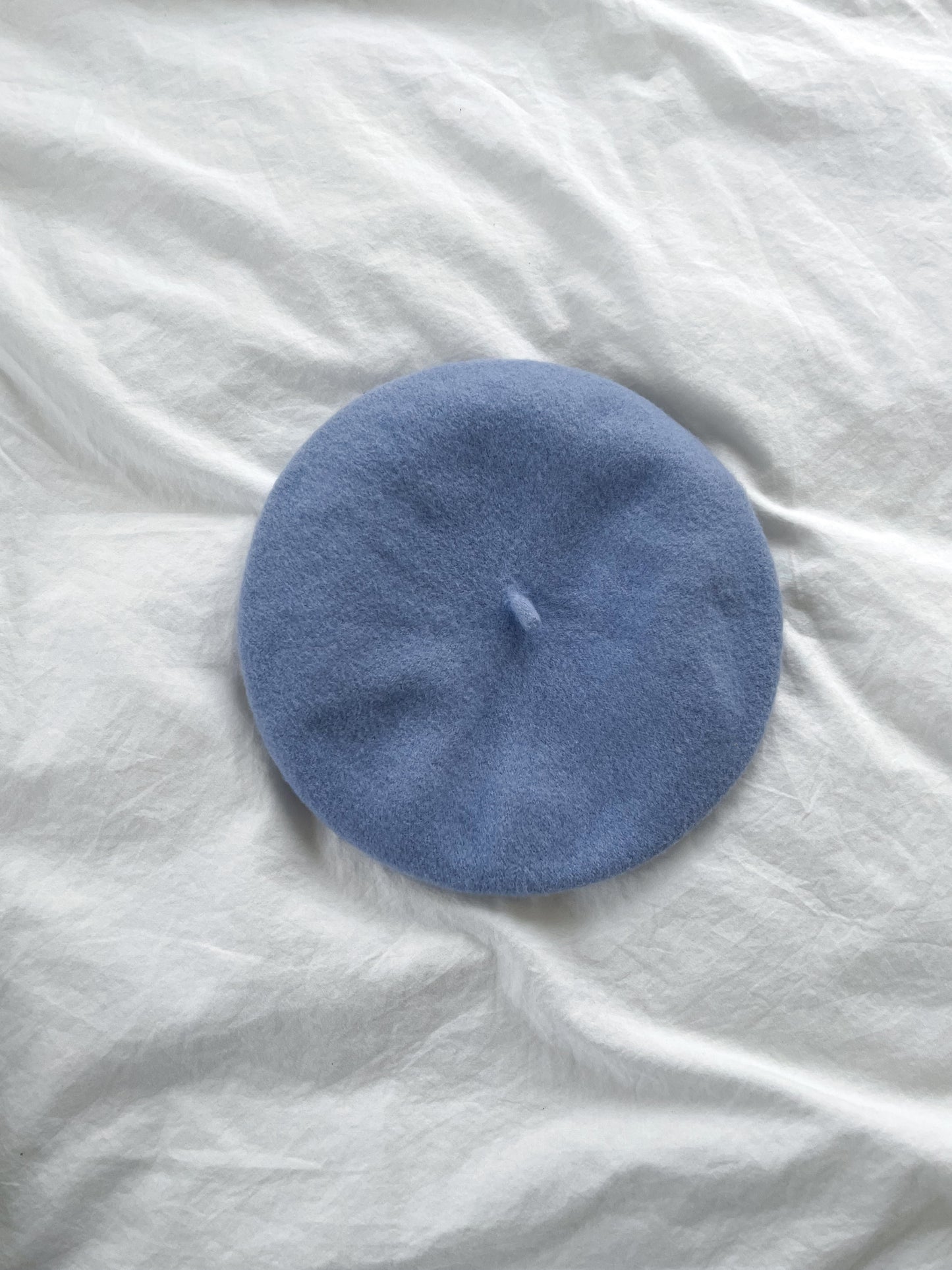 Vintage blå Beret - str. 1-2 år