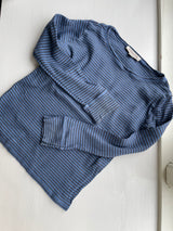 CARAMEL stribet bluse, blå str. 4 år